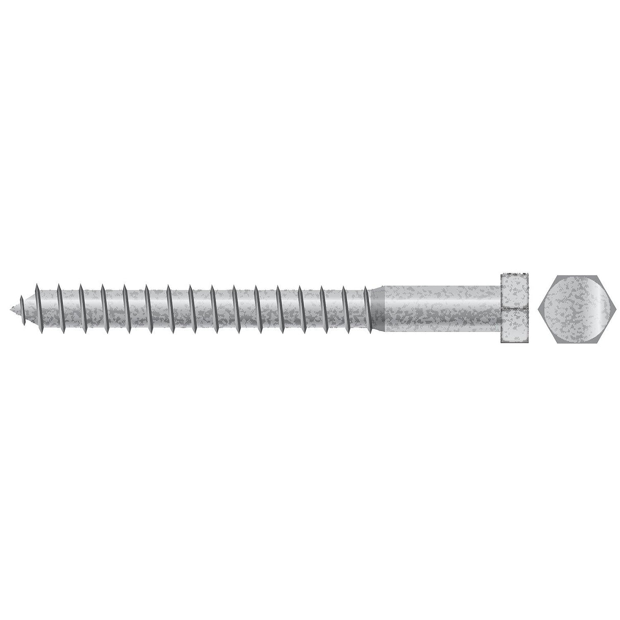 Lag Screw, 3/8 x 6"