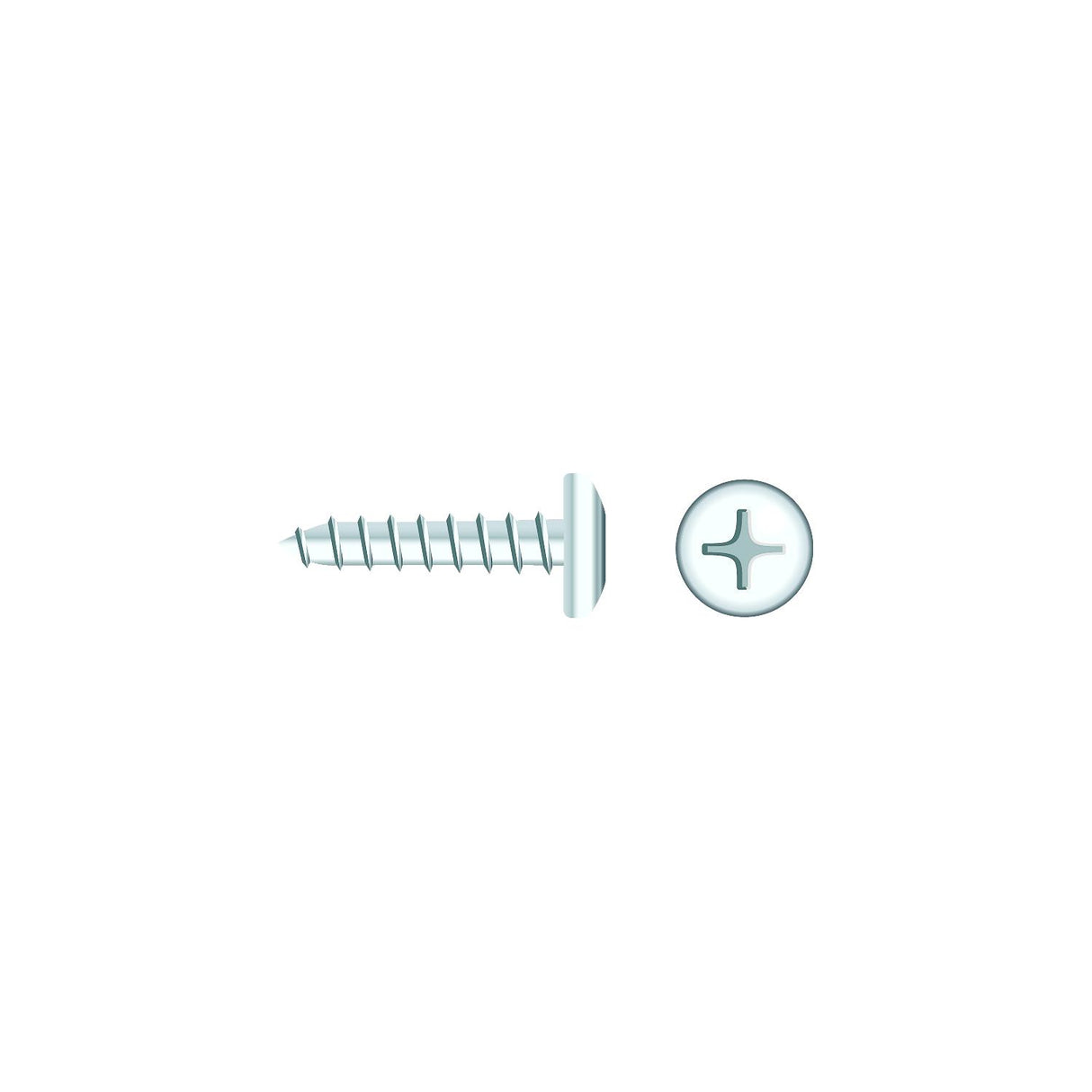 Seachoice 01761 Chrome Plated SS Phillips Tapping Screw - Pan Head, #8 x 1/2"