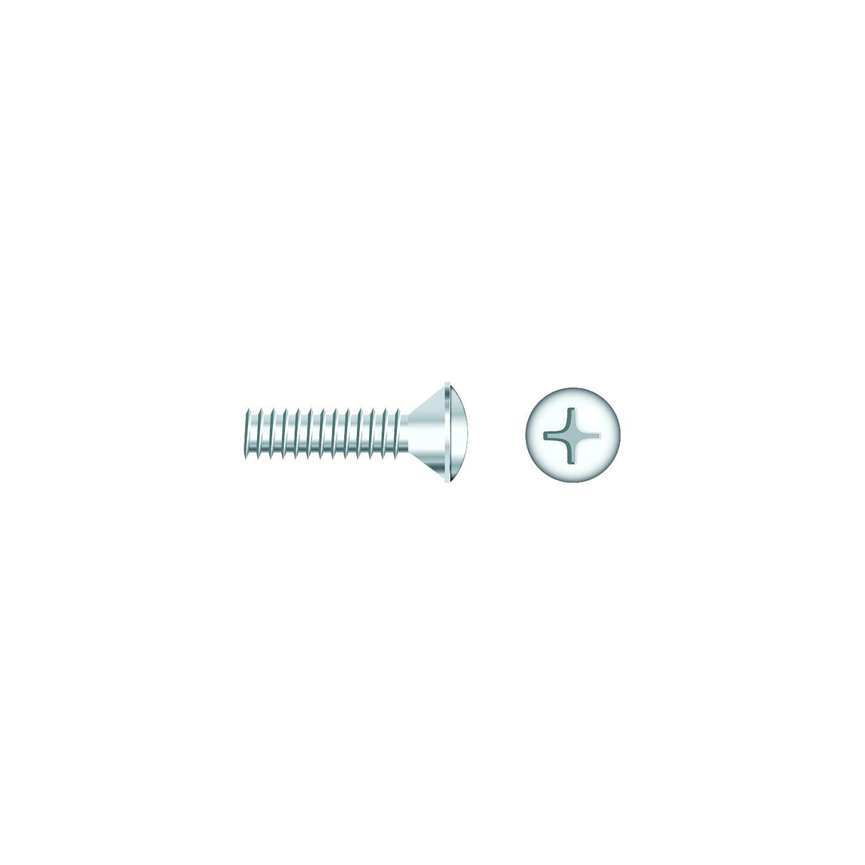 Seachoice 01807 Chrome Plated SS Phillips Machine Screw - Oval Head, 10-24 x 1-1/2"