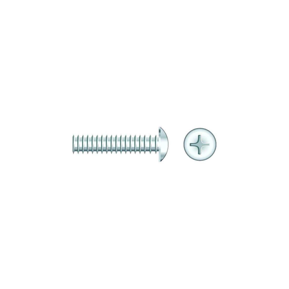 Seachoice 01817 Chrome Plated SS Phillips Machine Screws - Truss Head, 1/4-20 x 1"