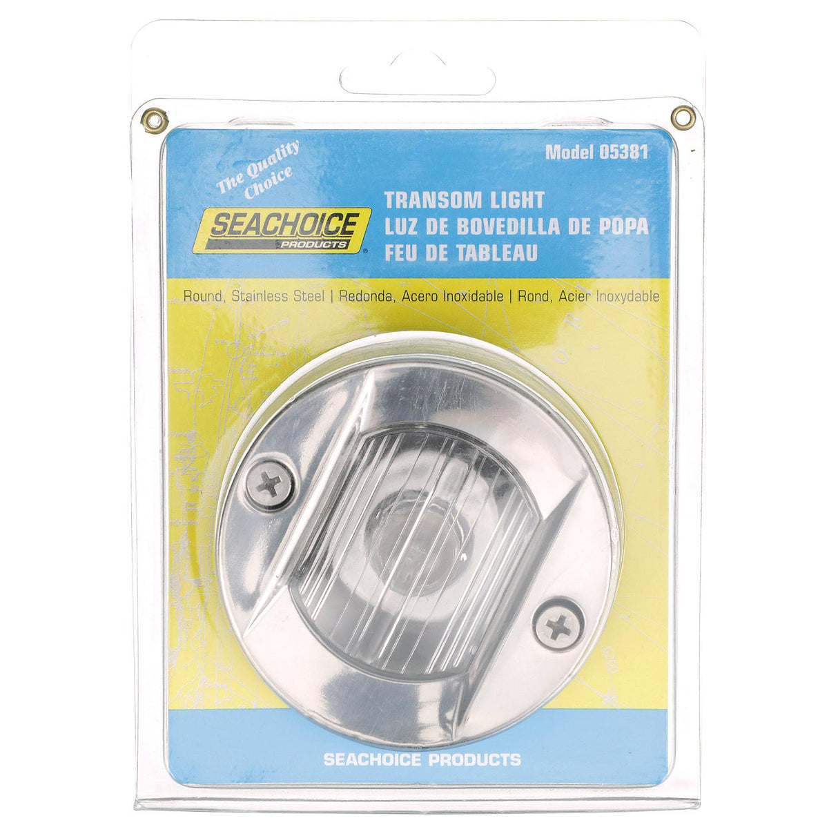 Seachoice Round Navigation Transom Light w/ Stainless Steel Flange, 3 In., Vertical Surface Mount