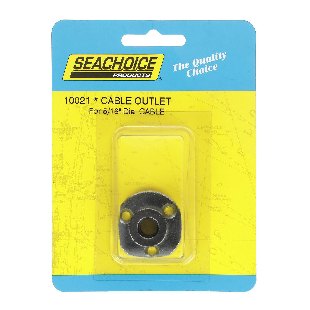 Seachoice Cable Outlet, 5/16 In., Weatherproof, Chrome-Plated Brass