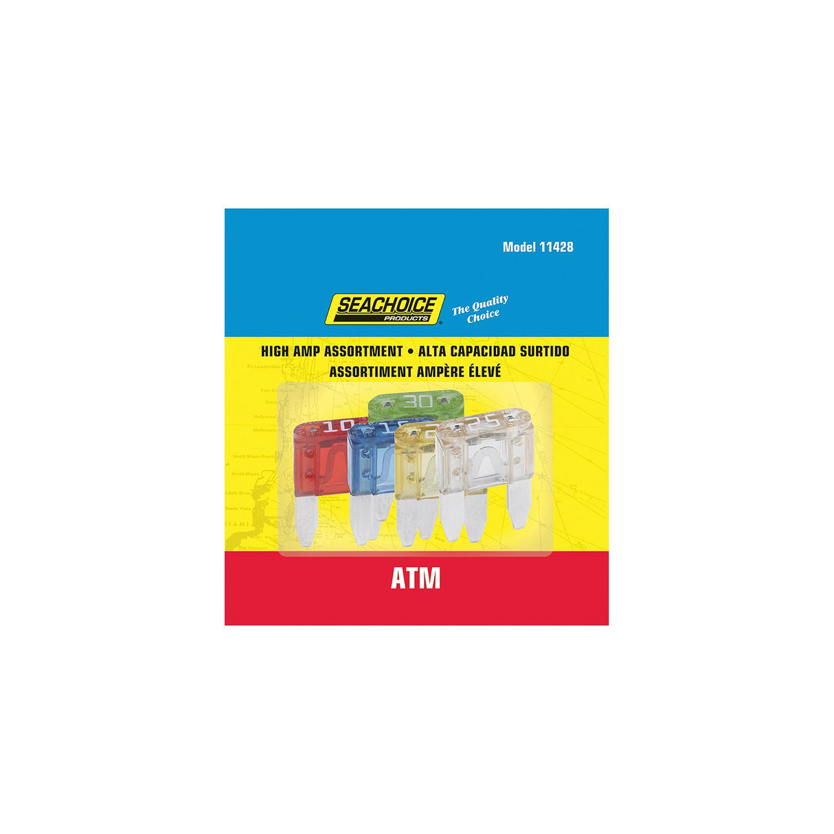 Seachoice High Amp ATM Glass Fuse Assortment, 5ea