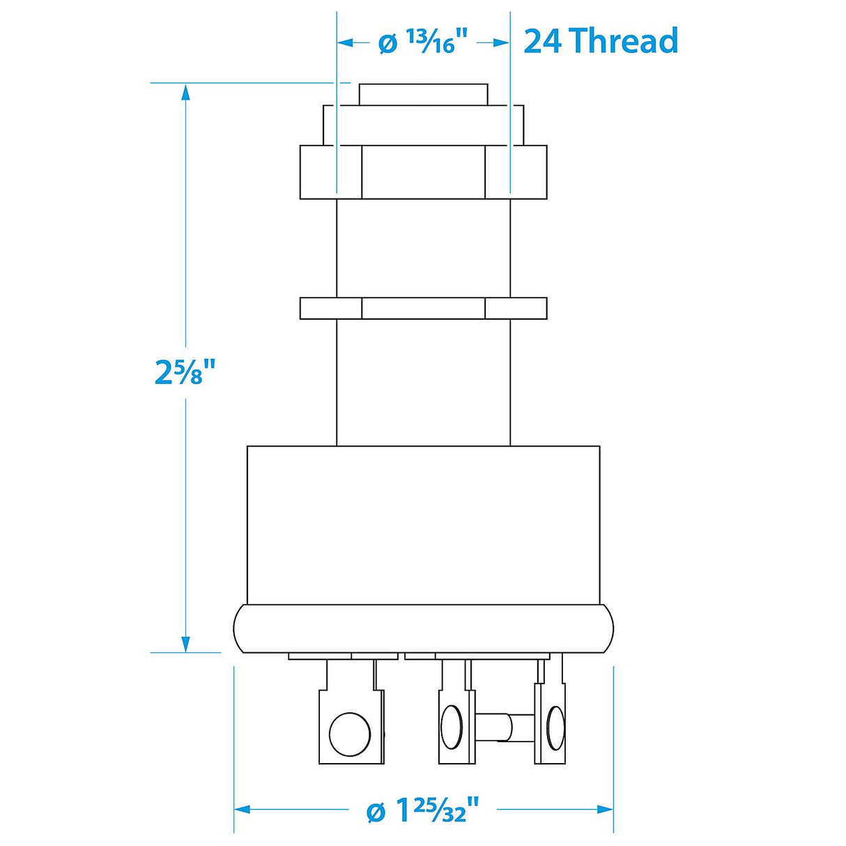 Seachoice 3-Position Heavy Duty Ignition Starter Switch