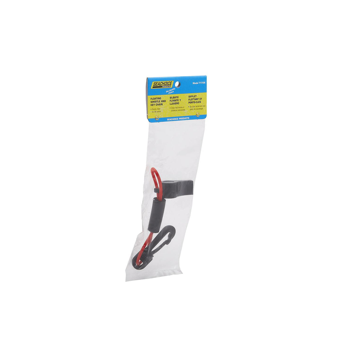 Seachoice Whistle w/ Lanyard, Red/Black