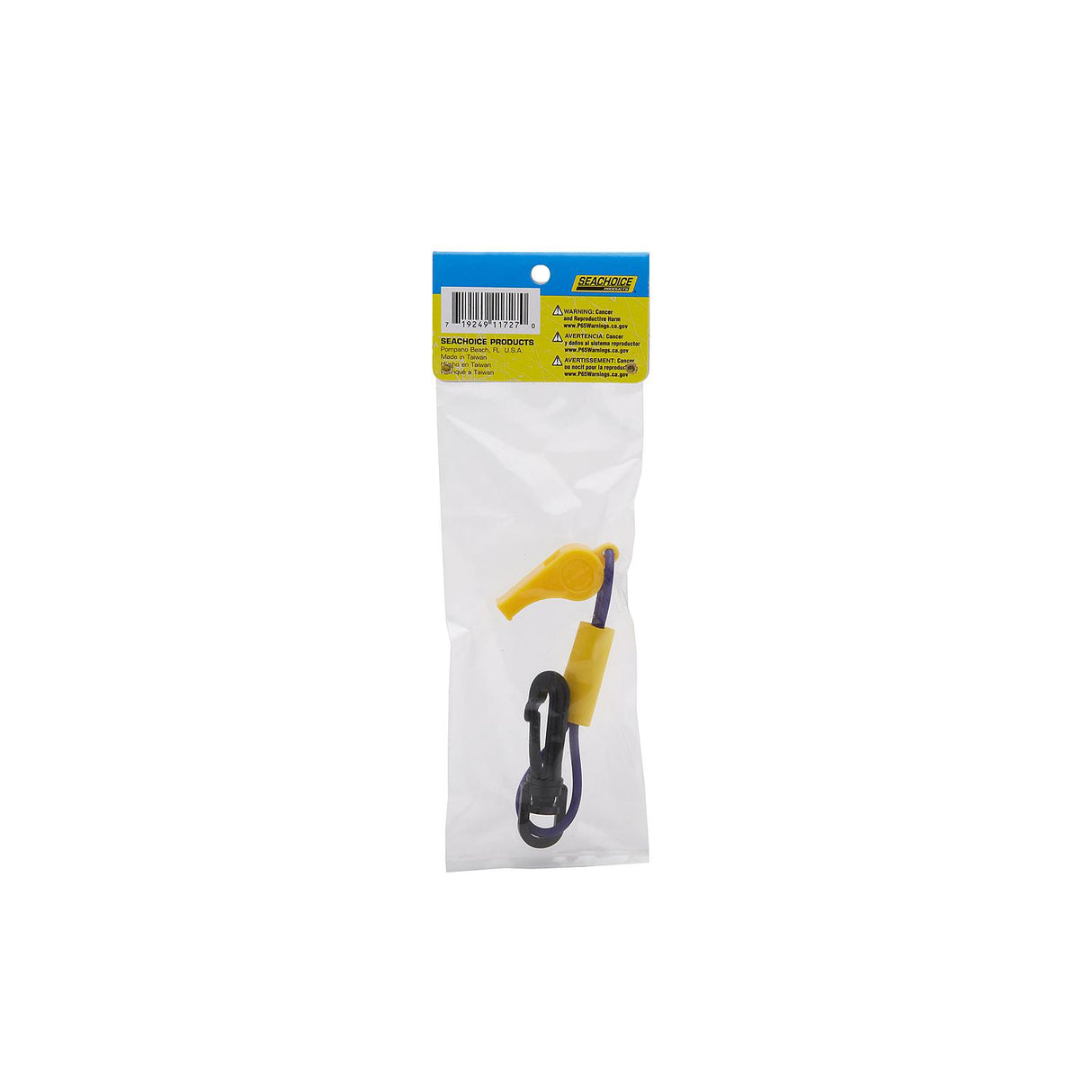 Seachoice Whistle w/ Lanyard, Purple/Yellow