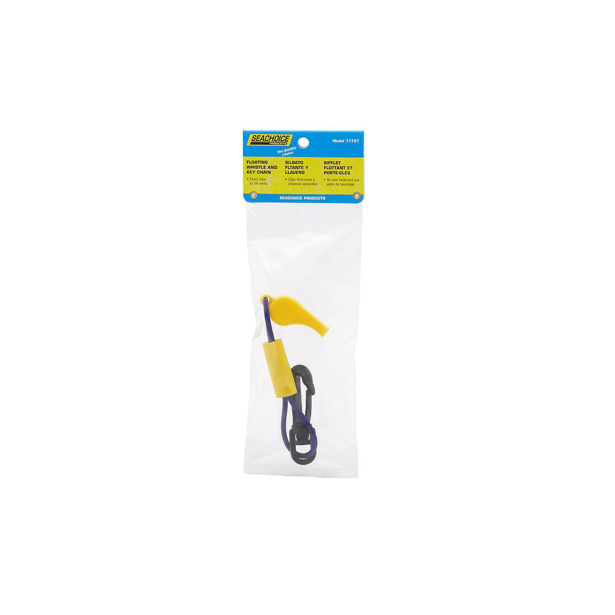 Seachoice Whistle w/ Lanyard, Purple/Yellow