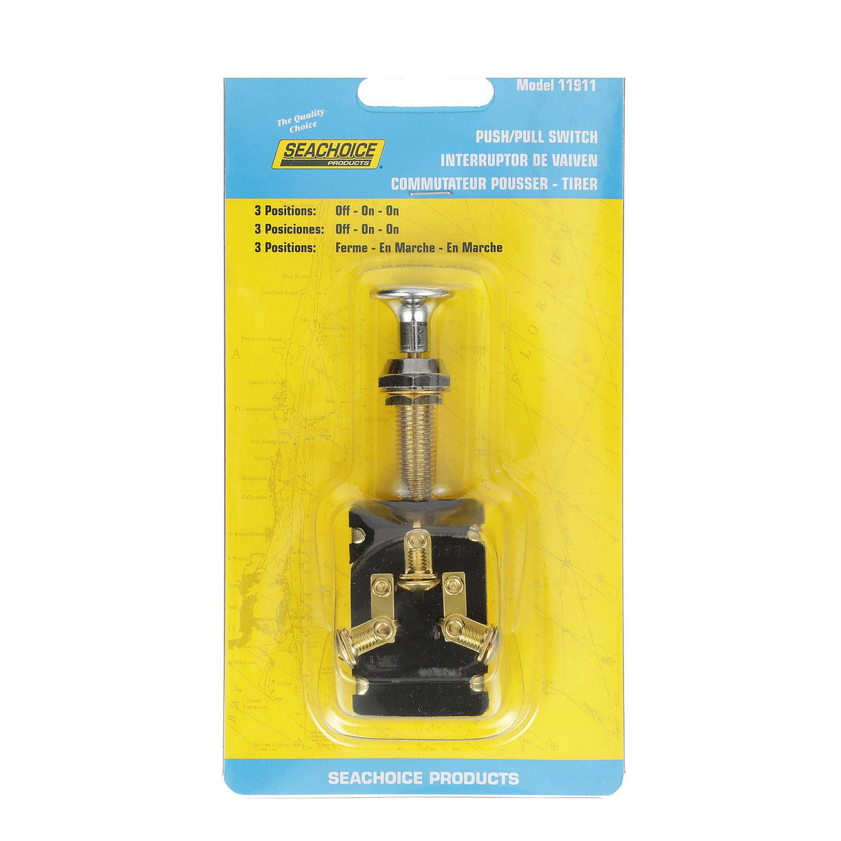 Seachoice Heavy Duty 3-Position Push-Pull Switch