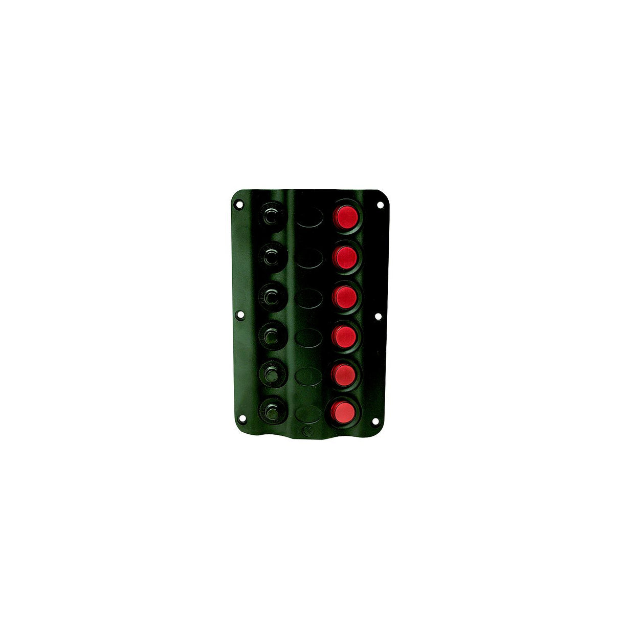 Seachoice 12331 LED 12V 6-Switch Distribution Panel, Pre-Wired, Boat Panel Mount