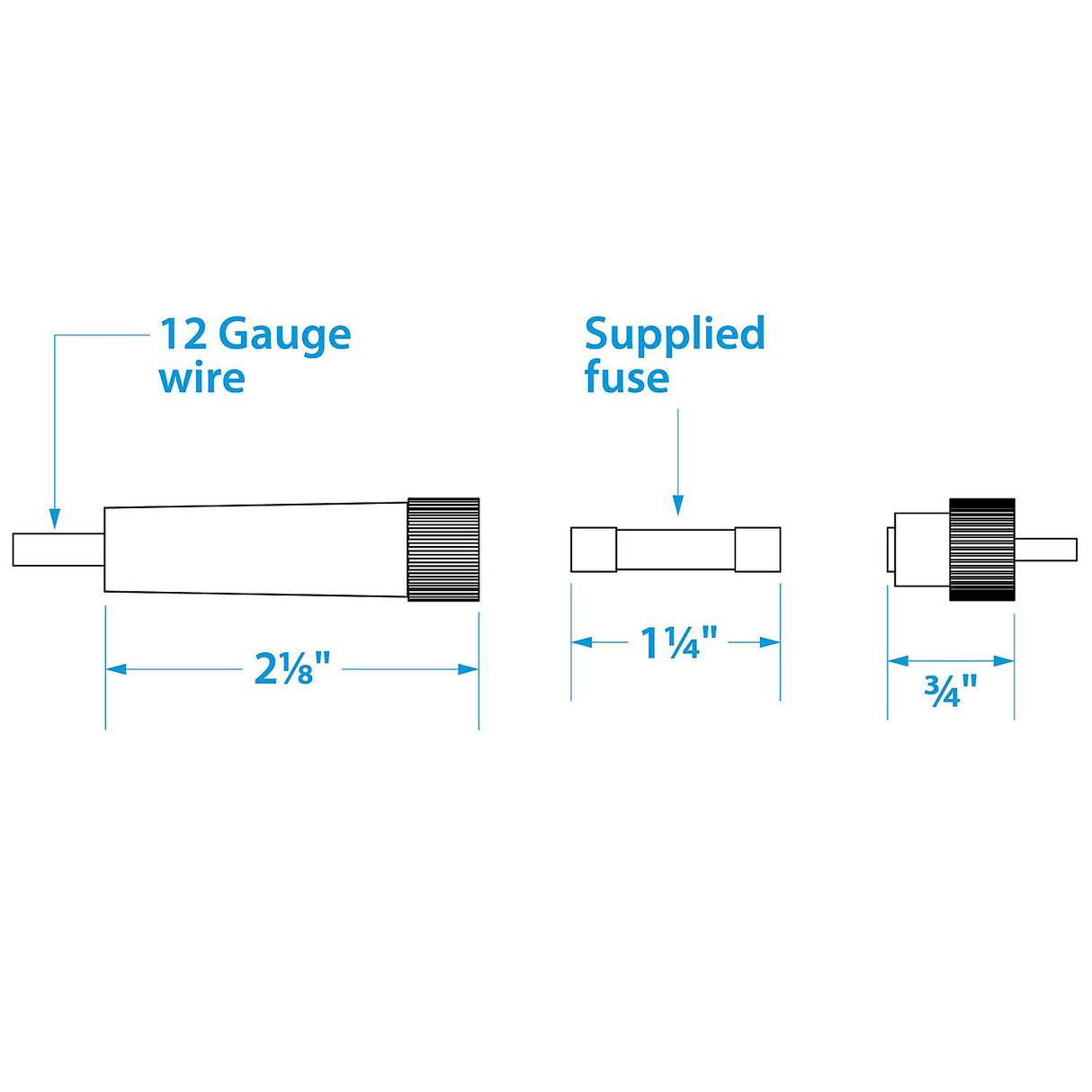 Seachoice in-Line Fuse Holder, 30 Amp Fuse