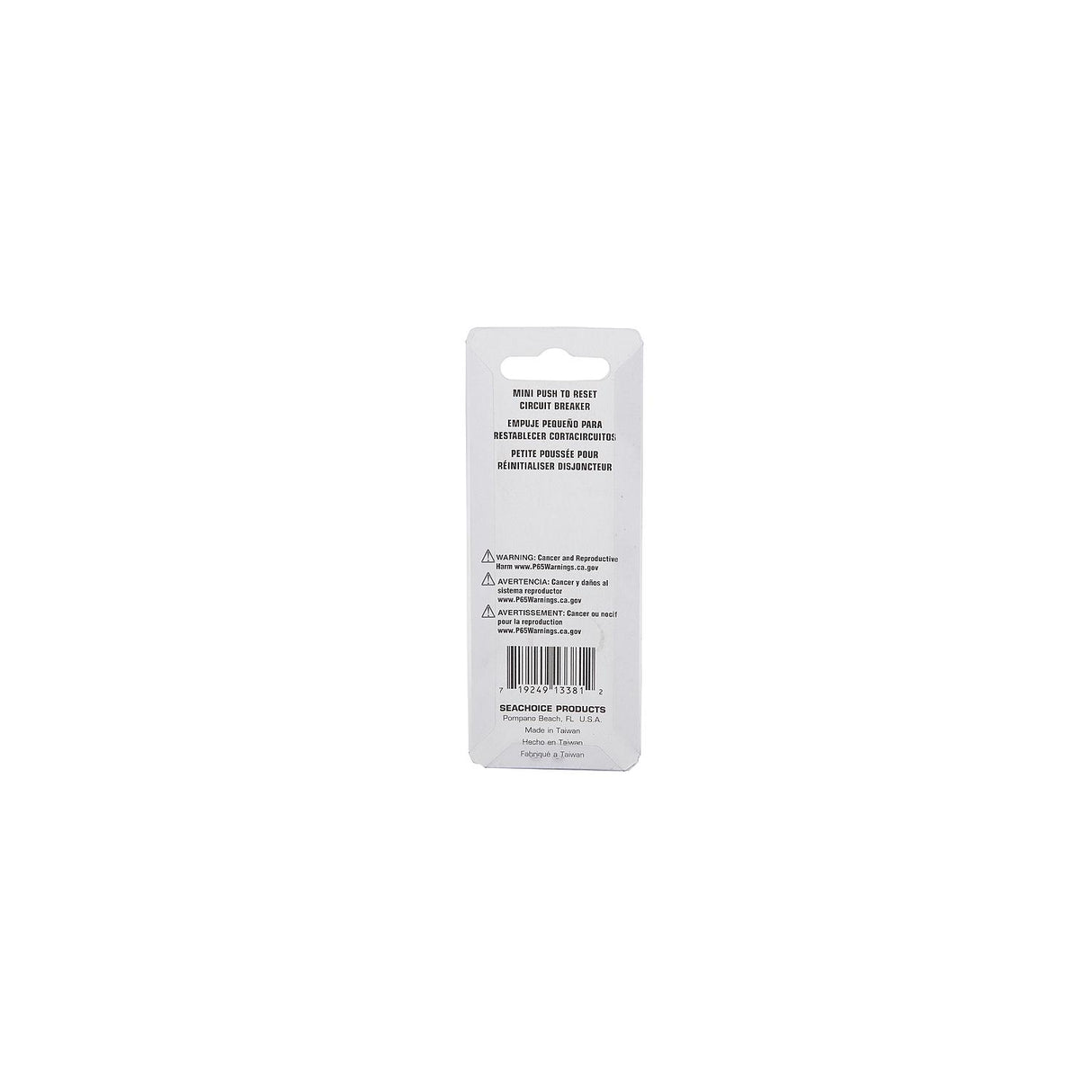 Seachoice Circuit Breaker, Mini, Push to Reset, 5 Amp