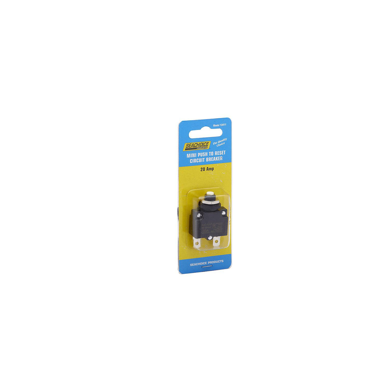 Seachoice Mini Push to Reset Circuit Breaker, 20 AMP