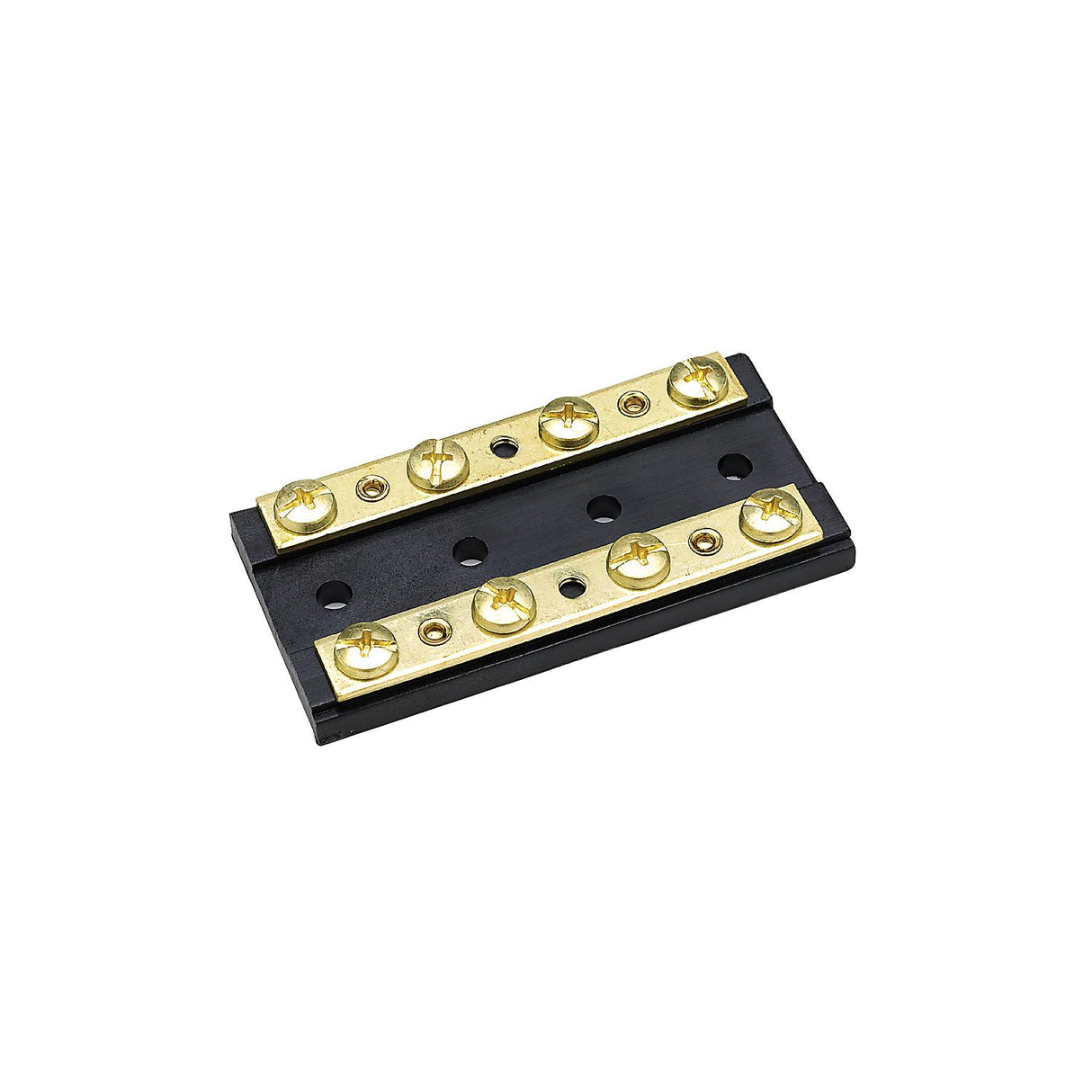 Seachoice Terminal Block, 4-Gang, Plastic Base with Brass Hardware