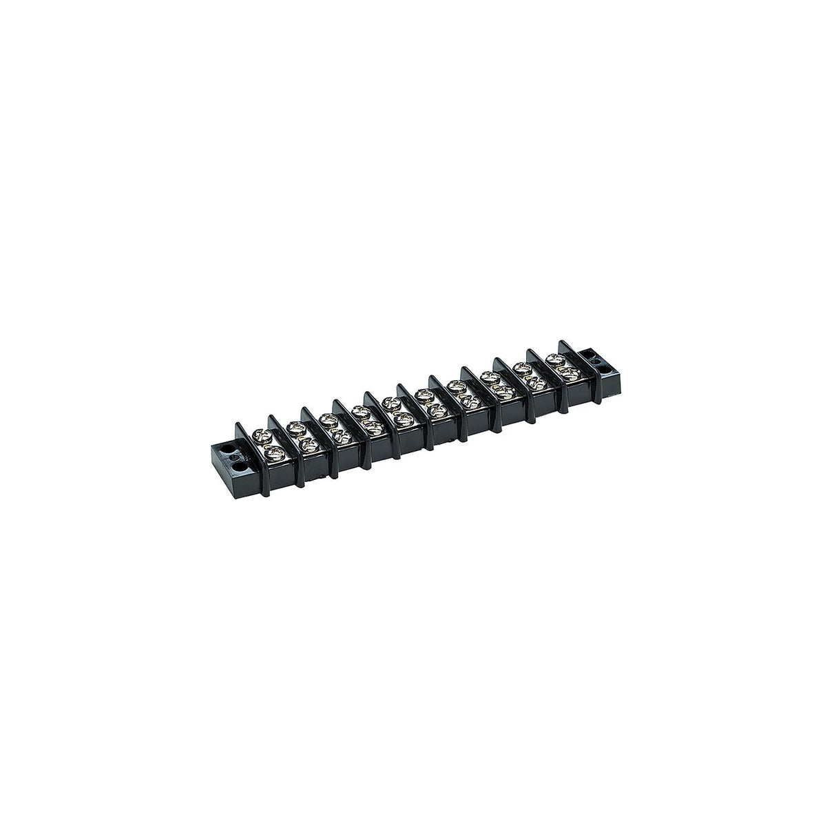 Seachoice 13591 Terminal Block, 10-Gang, Nickel Plated Brass Terminals