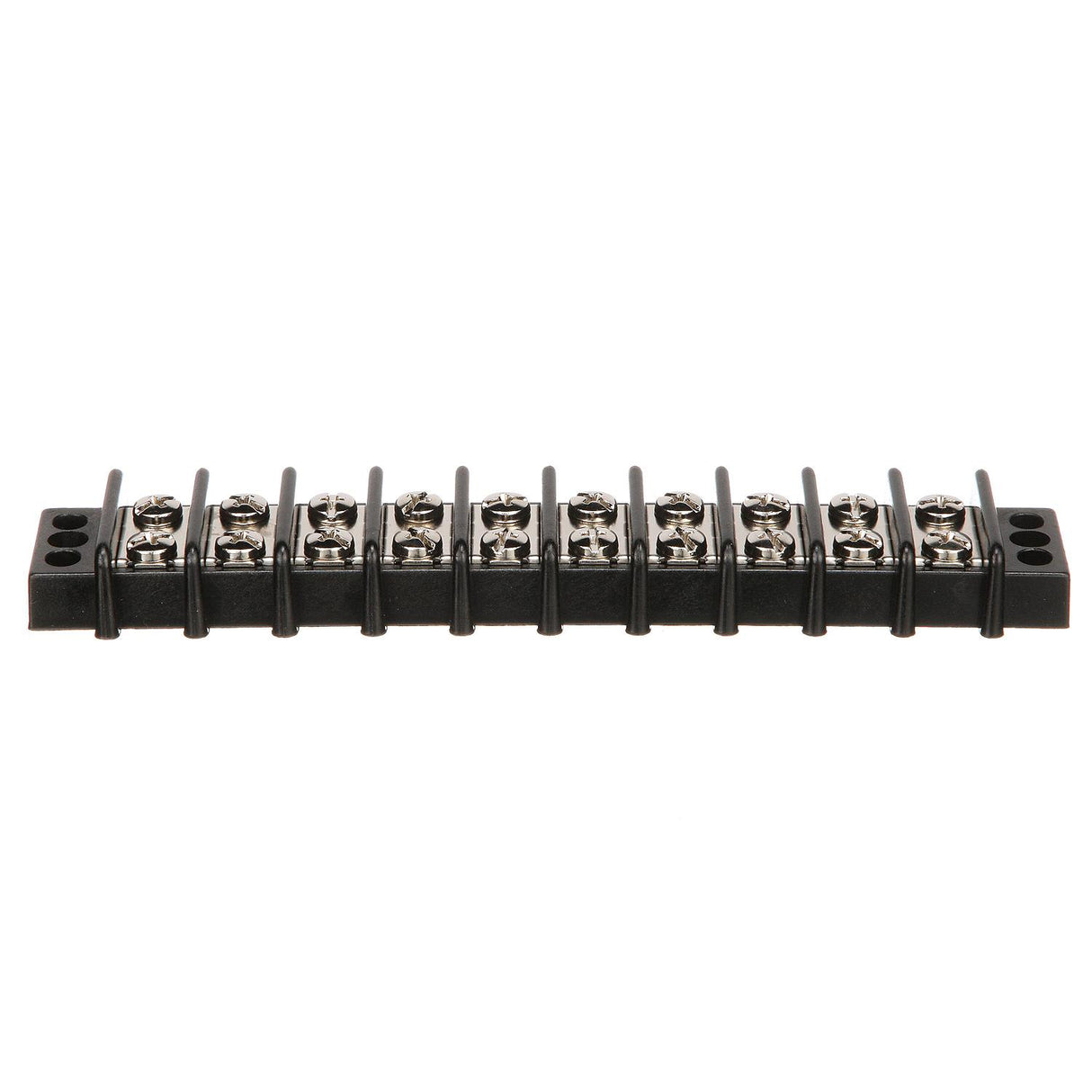 Seachoice 13591 Terminal Block, 10-Gang, Nickel Plated Brass Terminals