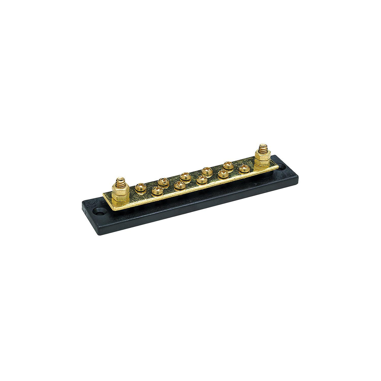 Seachoice 13631 Terminal Block, 10-Gang, Brass Clips and Contacts