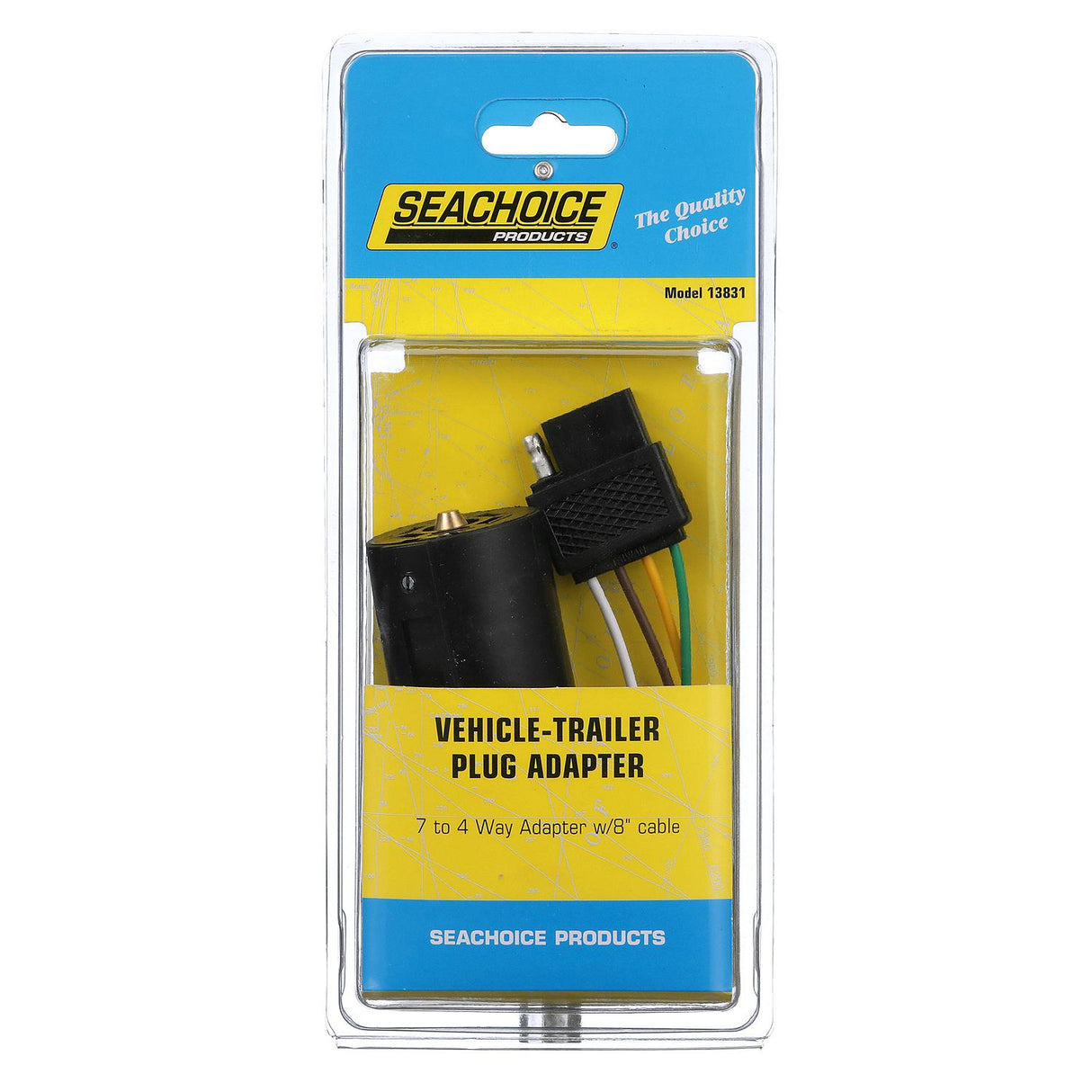 Seachoice 13831 7-Way Connector to Adapt to 4-Way Trailer