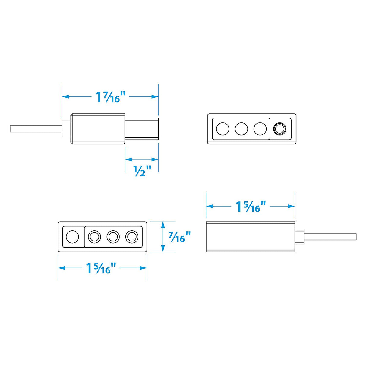 Seachoice Trailer Y Harness, For Wishbone Trailers, 25 Ft. Long, 48 In., Vehicle Side Connectors