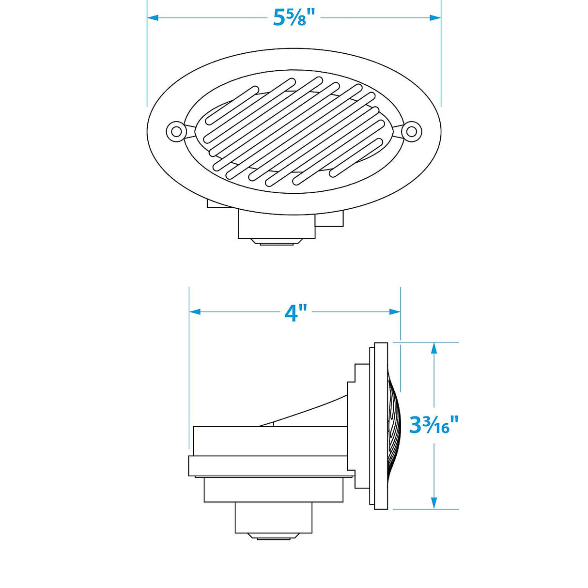 Seachoice 14571 Hidden Boat Horn, ABYC and NMMA Standard, Stainless Steel Cover