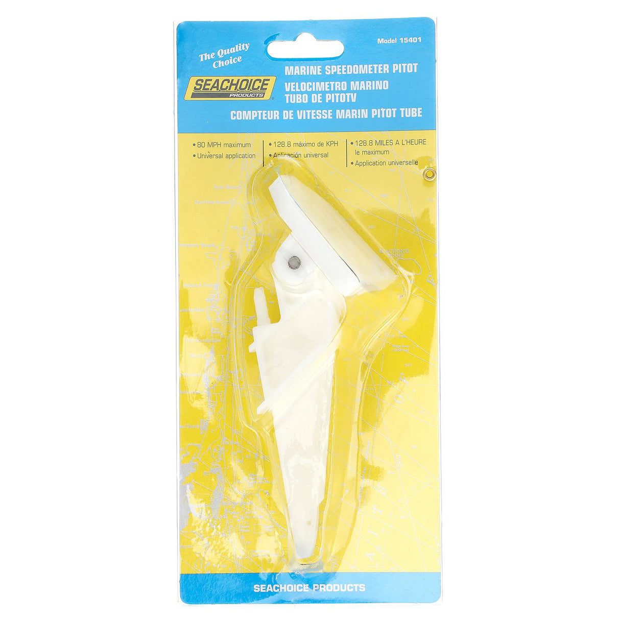Seachoice Universal Marine Speedometer Pitot Tube, White Finish