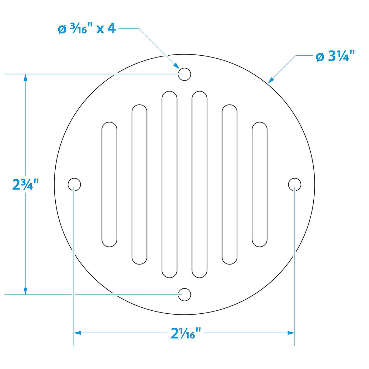 Seachoice Round Ventilator Cover, 3-1/4 In. Diameter, Will Cover Holes Up to 2-1/2 In., Stamped Stainless Steel