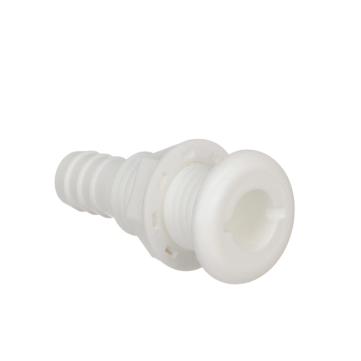 Seachoice Thru-Hull Connector w/ Broad Flange, Fits 3/4 In. ID Hose, 1-1/4 In. Max Hull