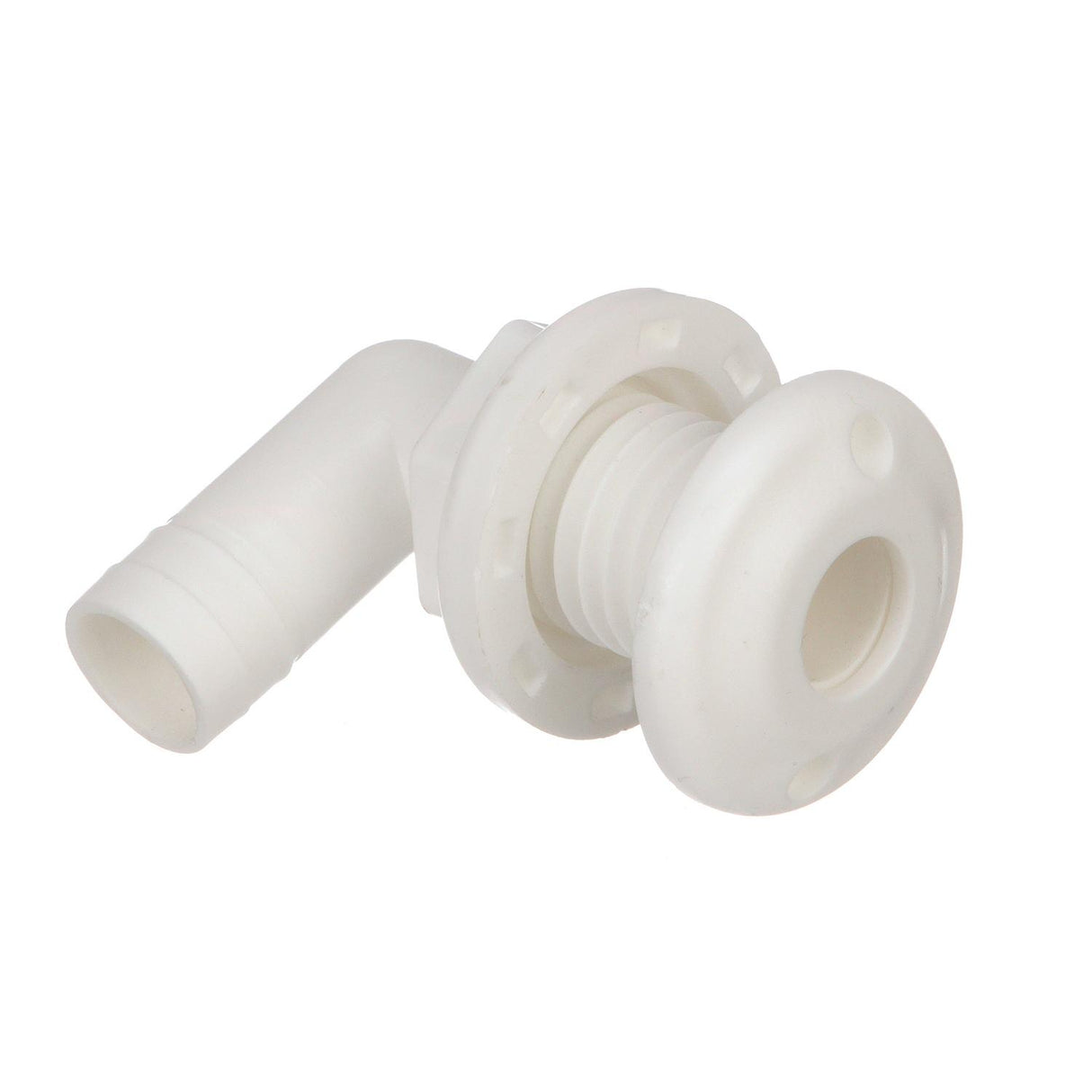 Seachoice 18061 90-Degree Thru Hull Fitting, Fits 3/4 In. ID Hose, 7/8 In. Max. Hull