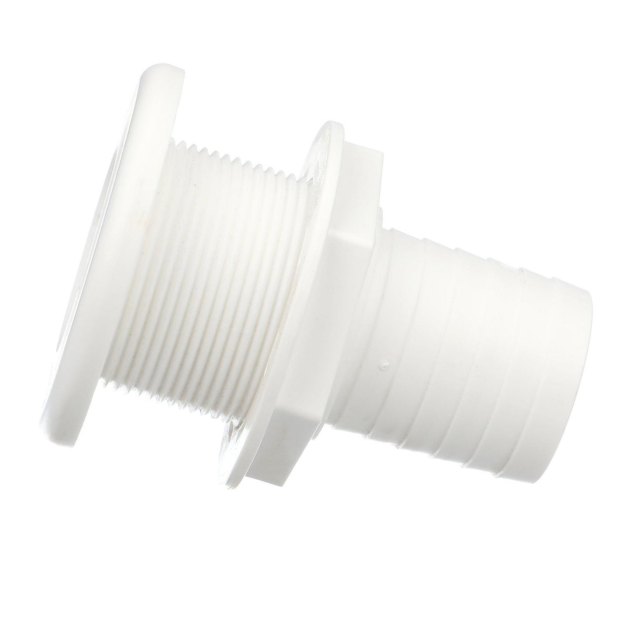 Seachoice Thru-Hull Connector w/ Broad Flange, White Finish, 1.5 In.