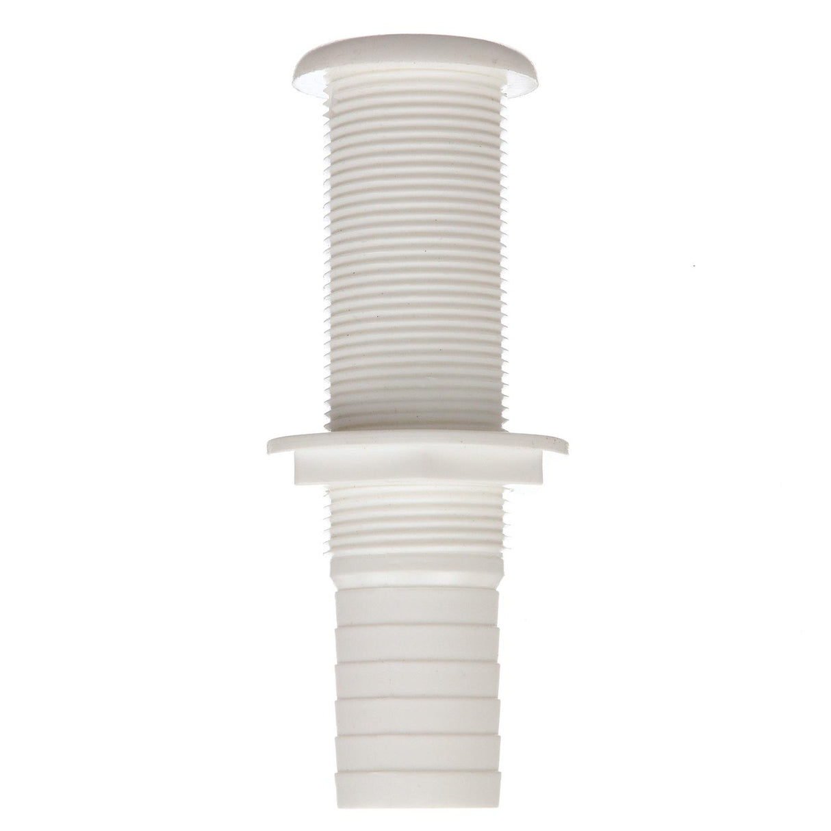 Seachoice Extra Long Thru-Hull Fitting w/ Broad Flange For 1-1/8 In. ID Hose, 3 In. Long Thread