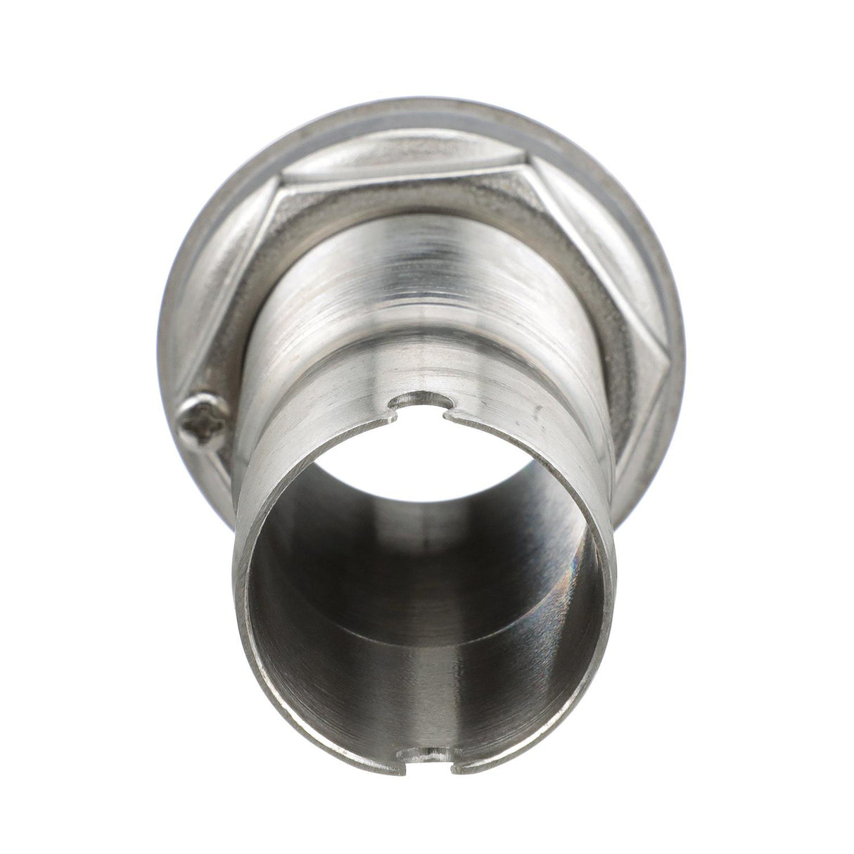 Seachoice Mega-Flow Dripless Thru Hull Fitting, 316 Stainless Steel, Fits 1-1/8 in. Hose, 1-1/2 in. Max. Hull