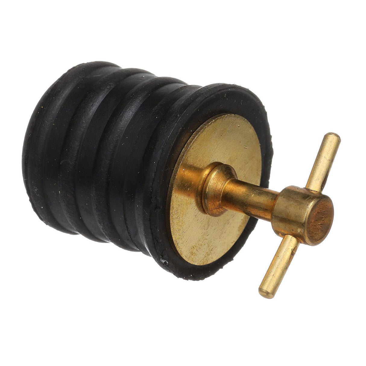 Seachoice Twist-Turn 1.25 In. Marine Boat Brass Drain Plug w/ Neoprene Seal
