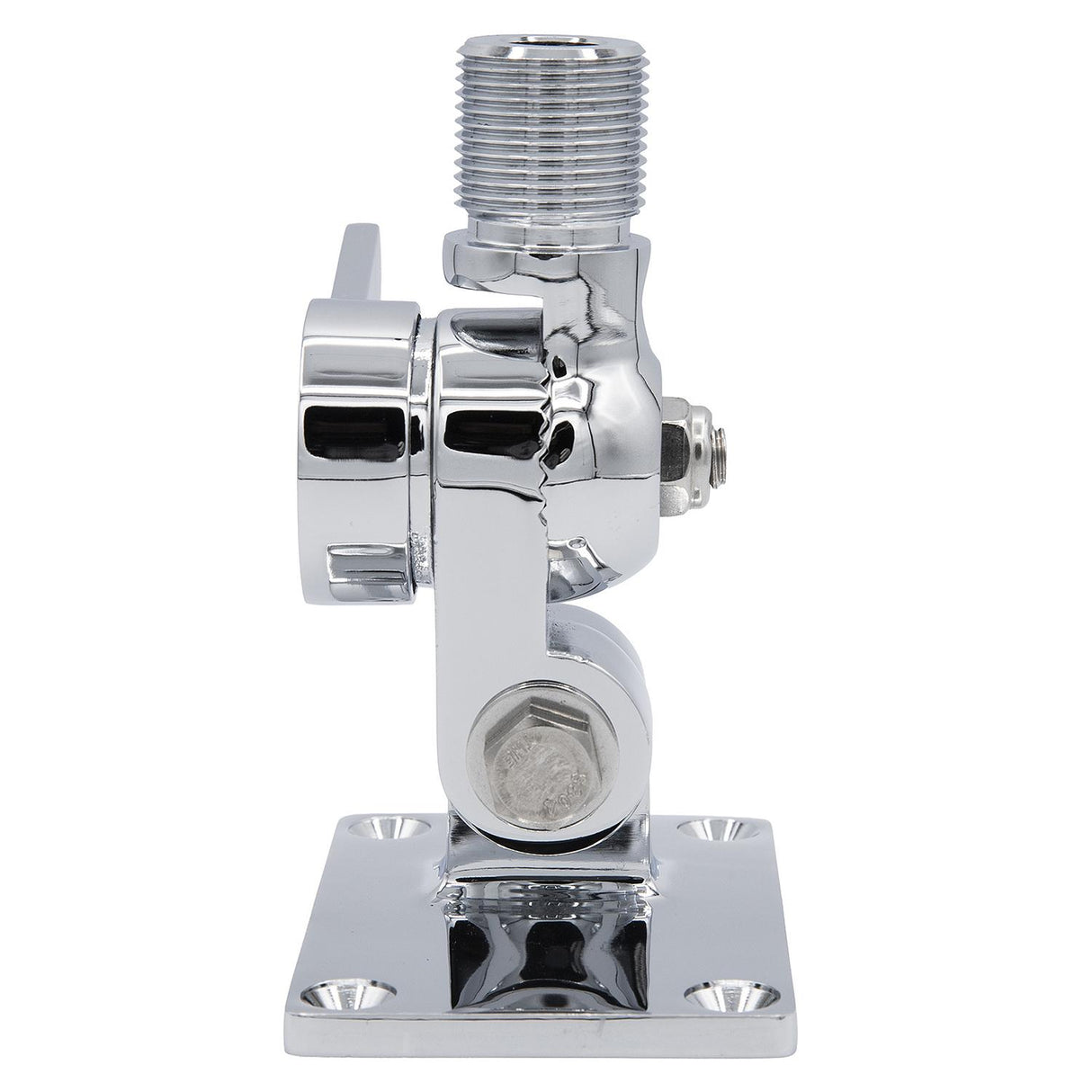 Seachoice 19521 Universal Antenna Ratchet-Mount Base, Chrome-Plated Brass