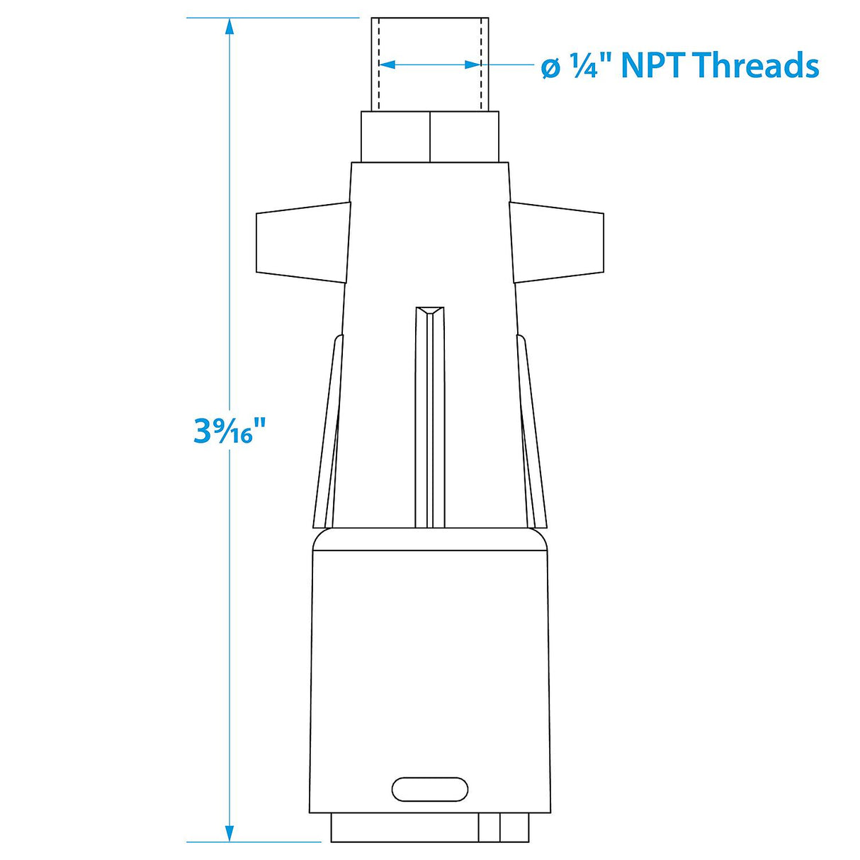 Seachoice Deluxe Fuel Connector for Mercury, Female, 1/4 in. NPT