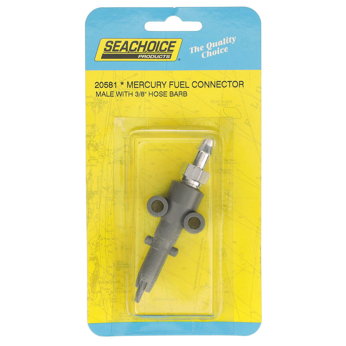 Seachoice Deluxe Fuel Connector for Mercury, Male, 3/8 in. Barb