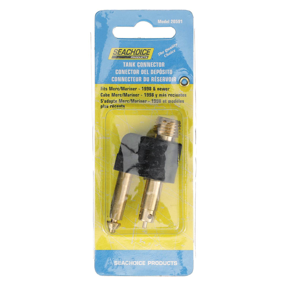 Seachoice Fuel Connector for Mercury (1998 and Newer), Male, 1/4 in. NPT