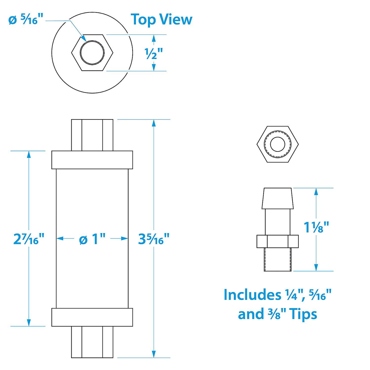 Seachoice in-Line Fuel Filter, Clear Body, Universal Fit