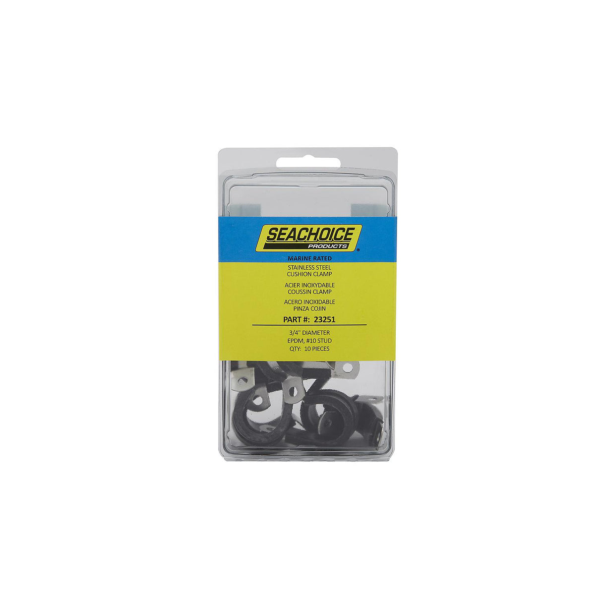 Seachoice Stainless Steel Cable Clamps, 3/4 In., EPDM