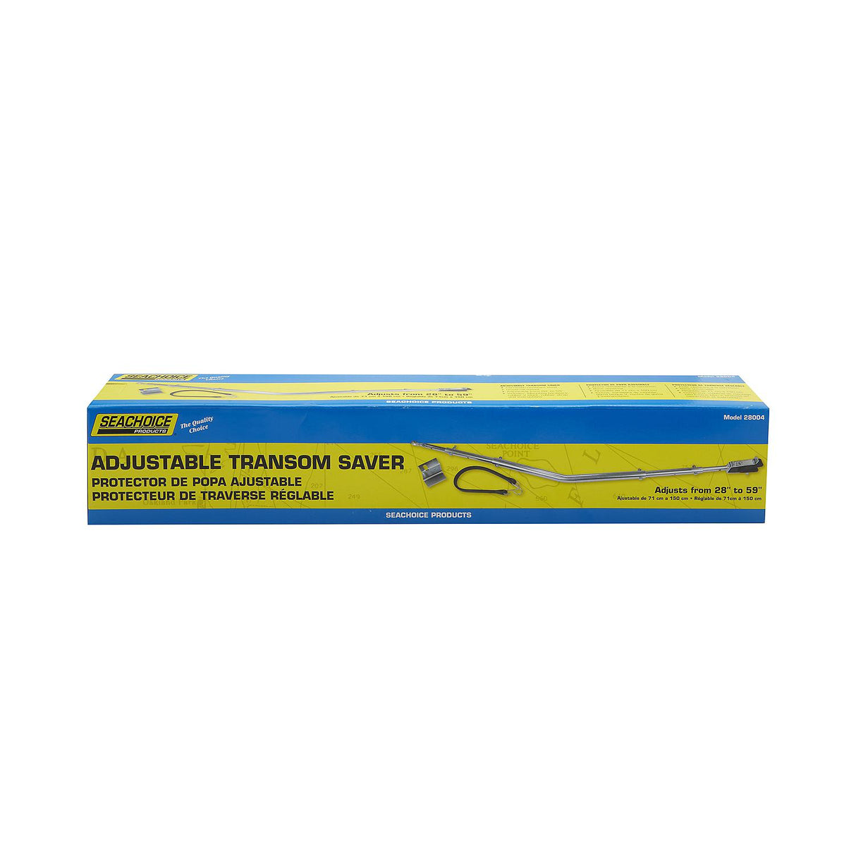 Seachoice Adjustable Transom Saver, Angled, 28-59 In.