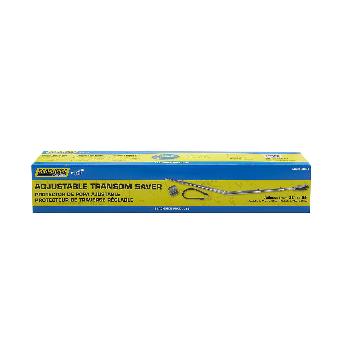 Seachoice Adjustable Transom Saver, Angled, 28-59 In.