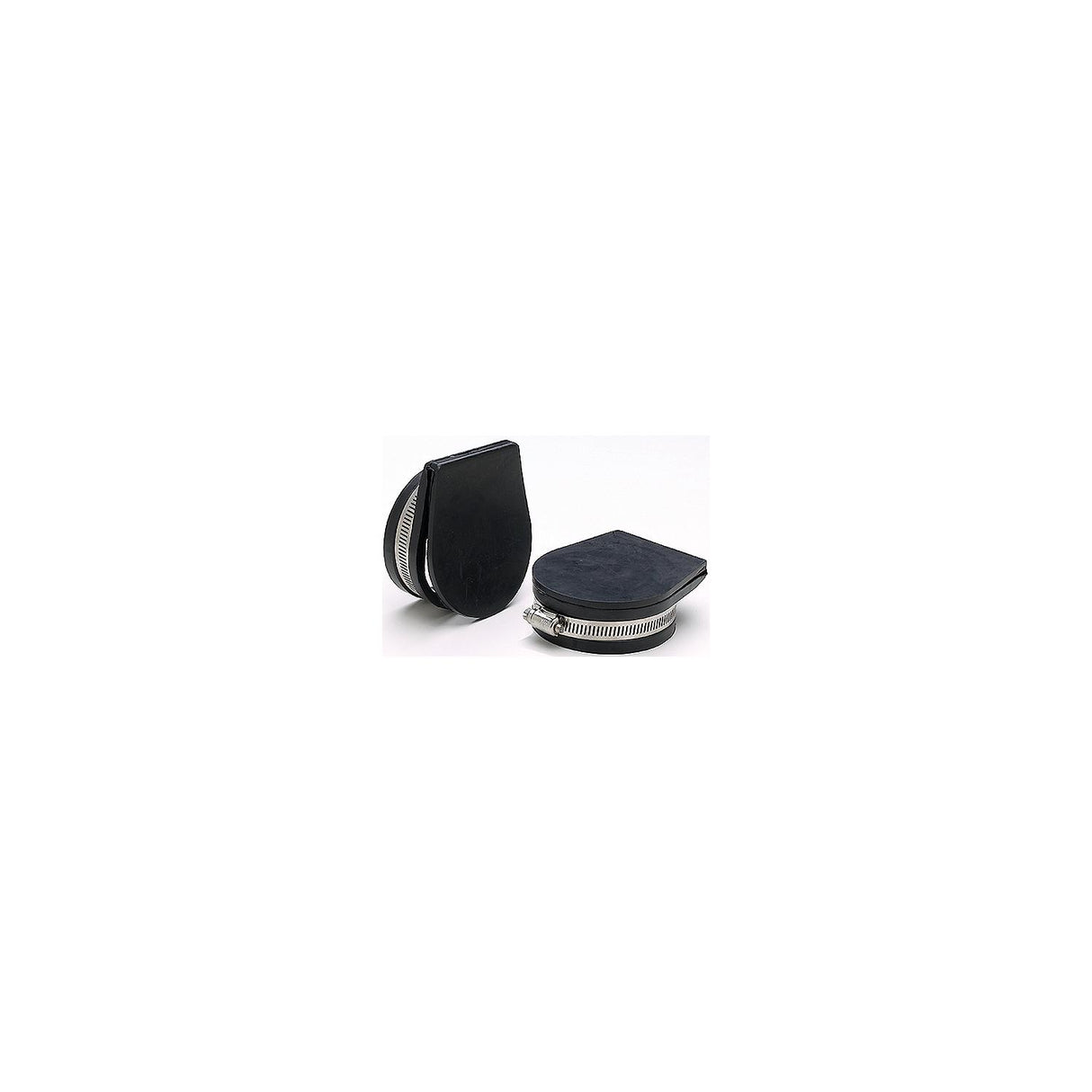Seachoice Exhaust Guard Covers, Fits 3 in. OD Pipe, Black Rubber with Stainless Steel Hose Clamp