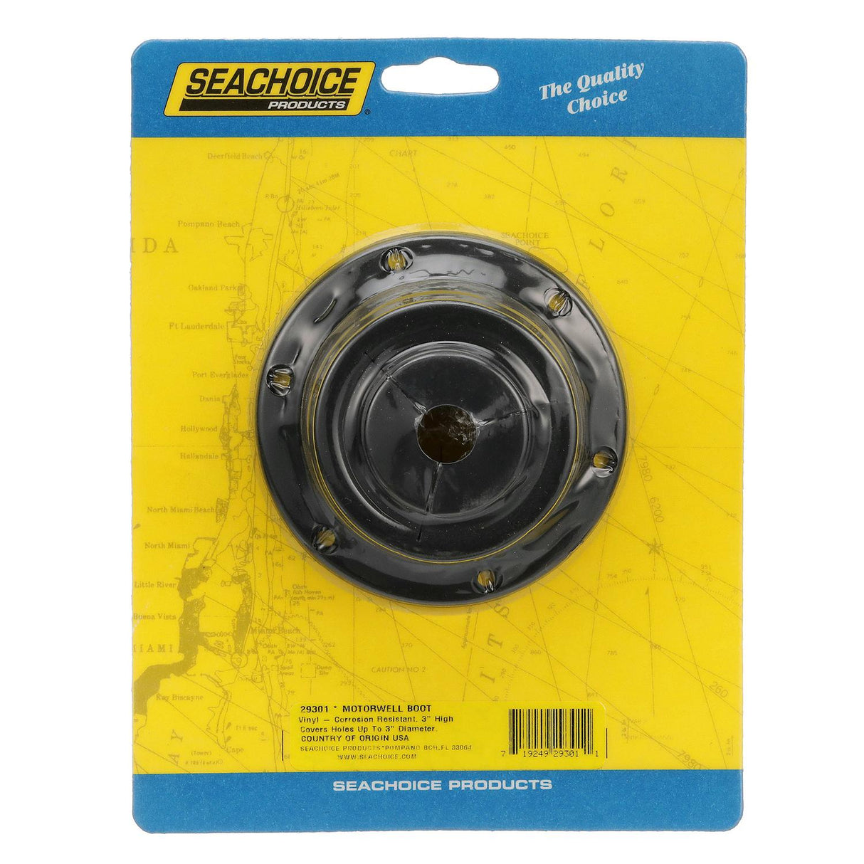 Seachoice Motorwell Boot, Organize and Protect Wires Or Fuel Lines, Covers Up to 3 in. Hole