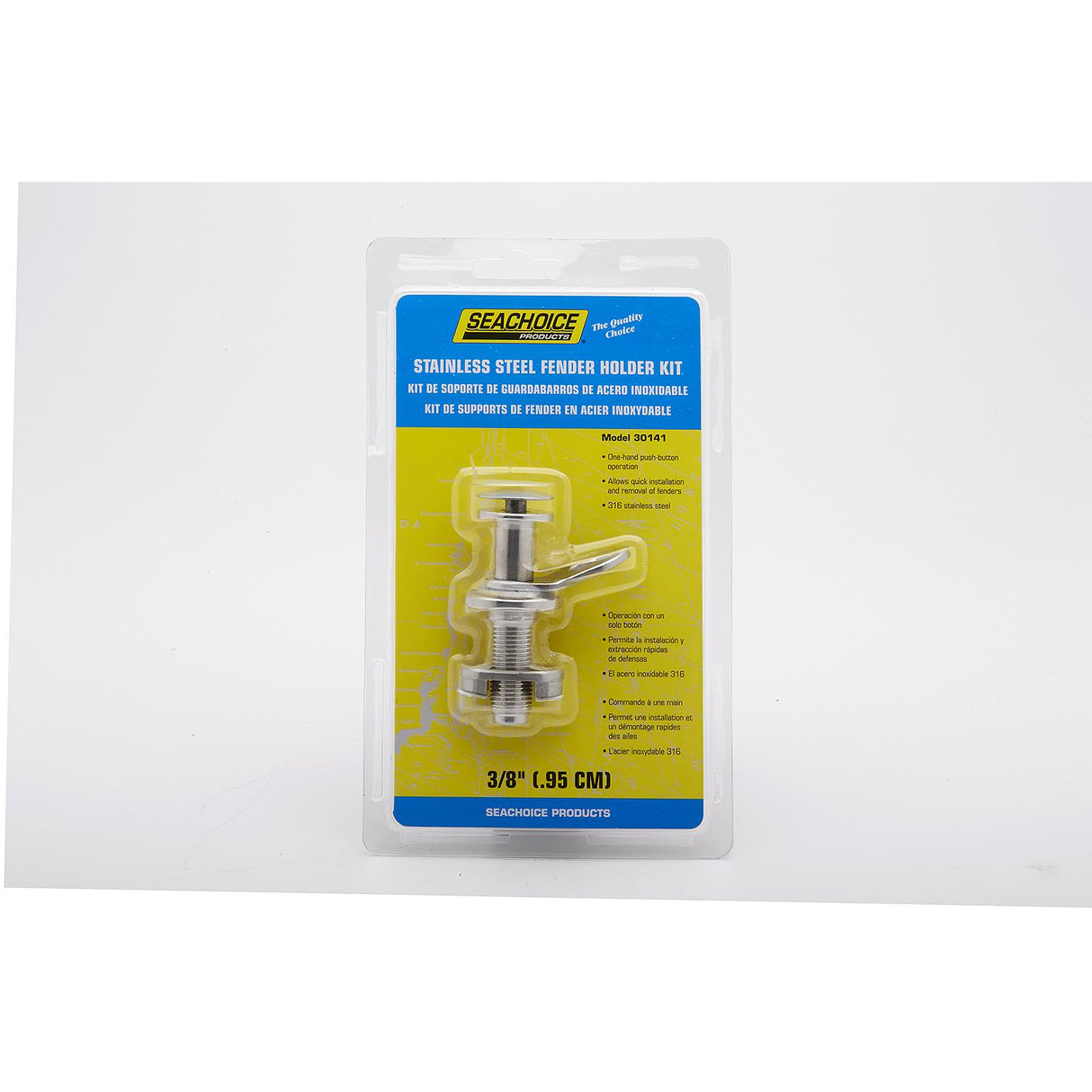 Seachoice 30141 Boat Fender Holder, Stainless Steel, 3/8 In. Eye