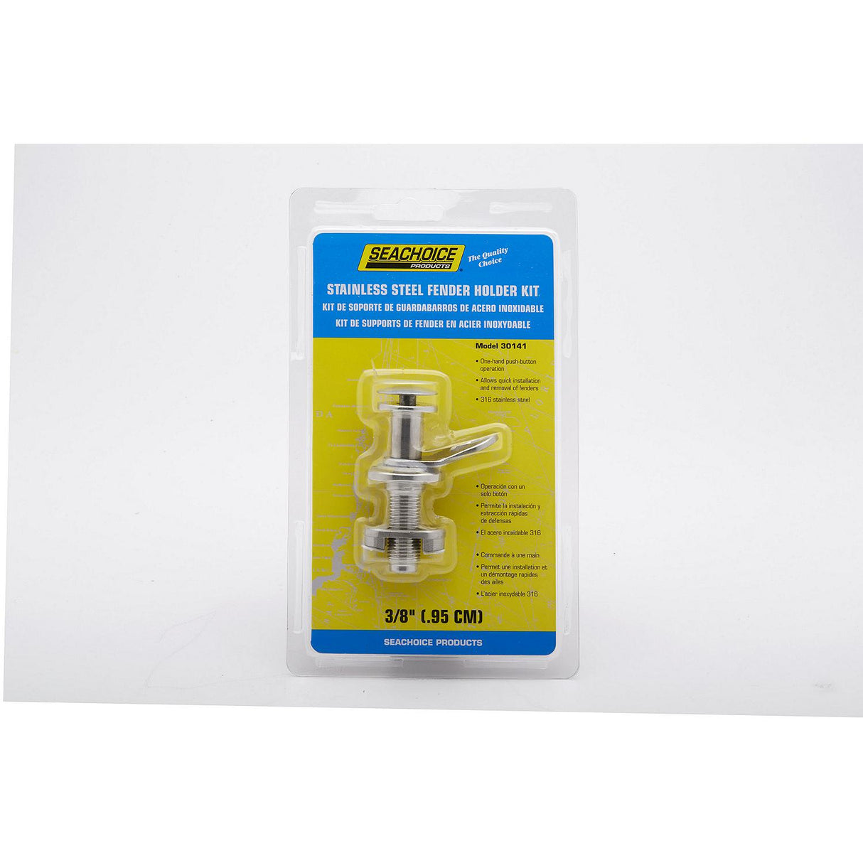 Seachoice 30141 Boat Fender Holder, Stainless Steel, 3/8 In. Eye