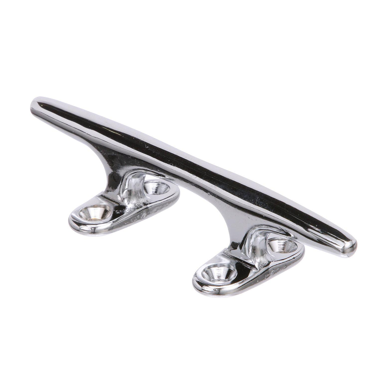 Seachoice Hollow Base Yacht Cleat, Chrome-Plated Cast Brass, 8 In. Long