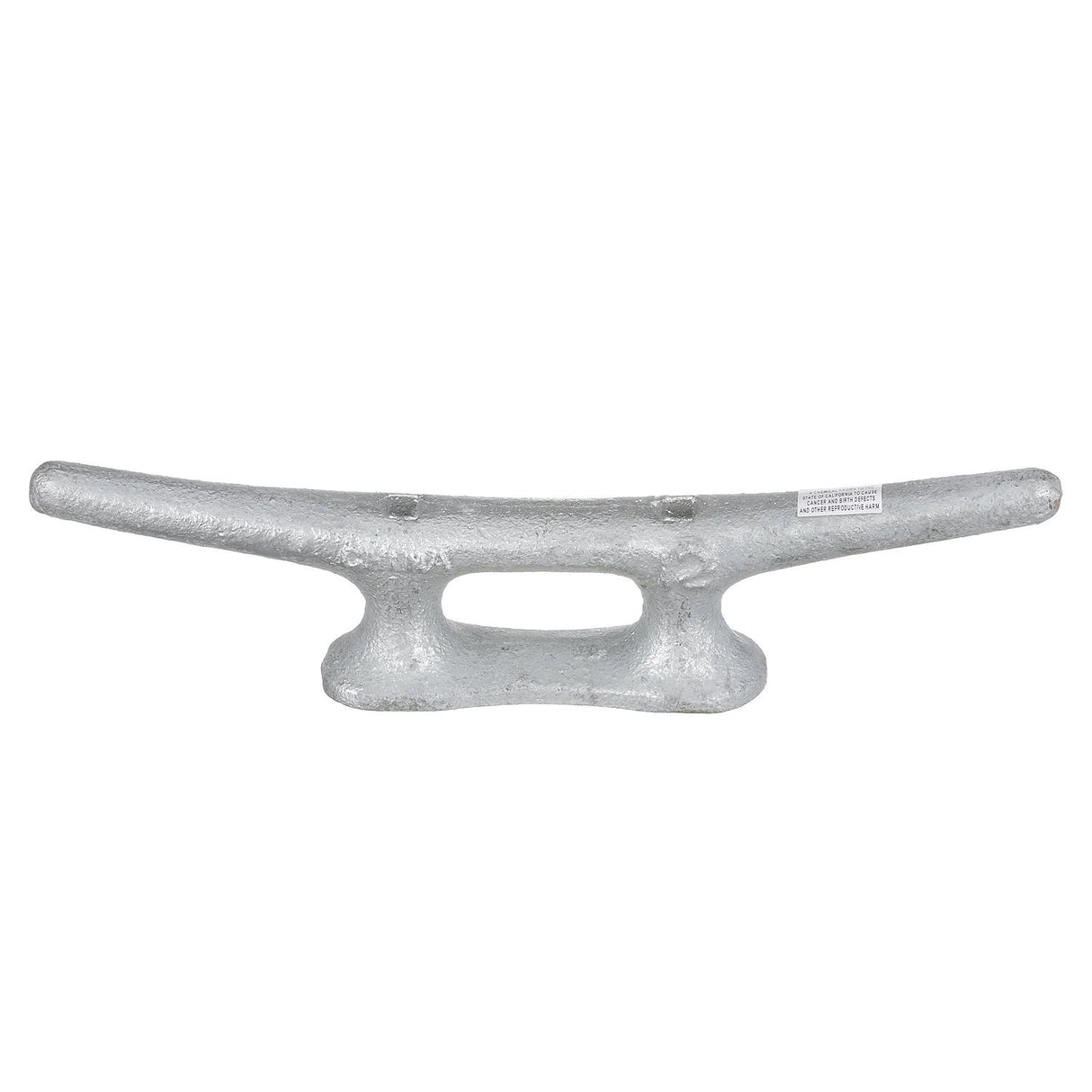 Seachoice Open Base Dock Cleat, Galvanized Gray Iron, 12 In.