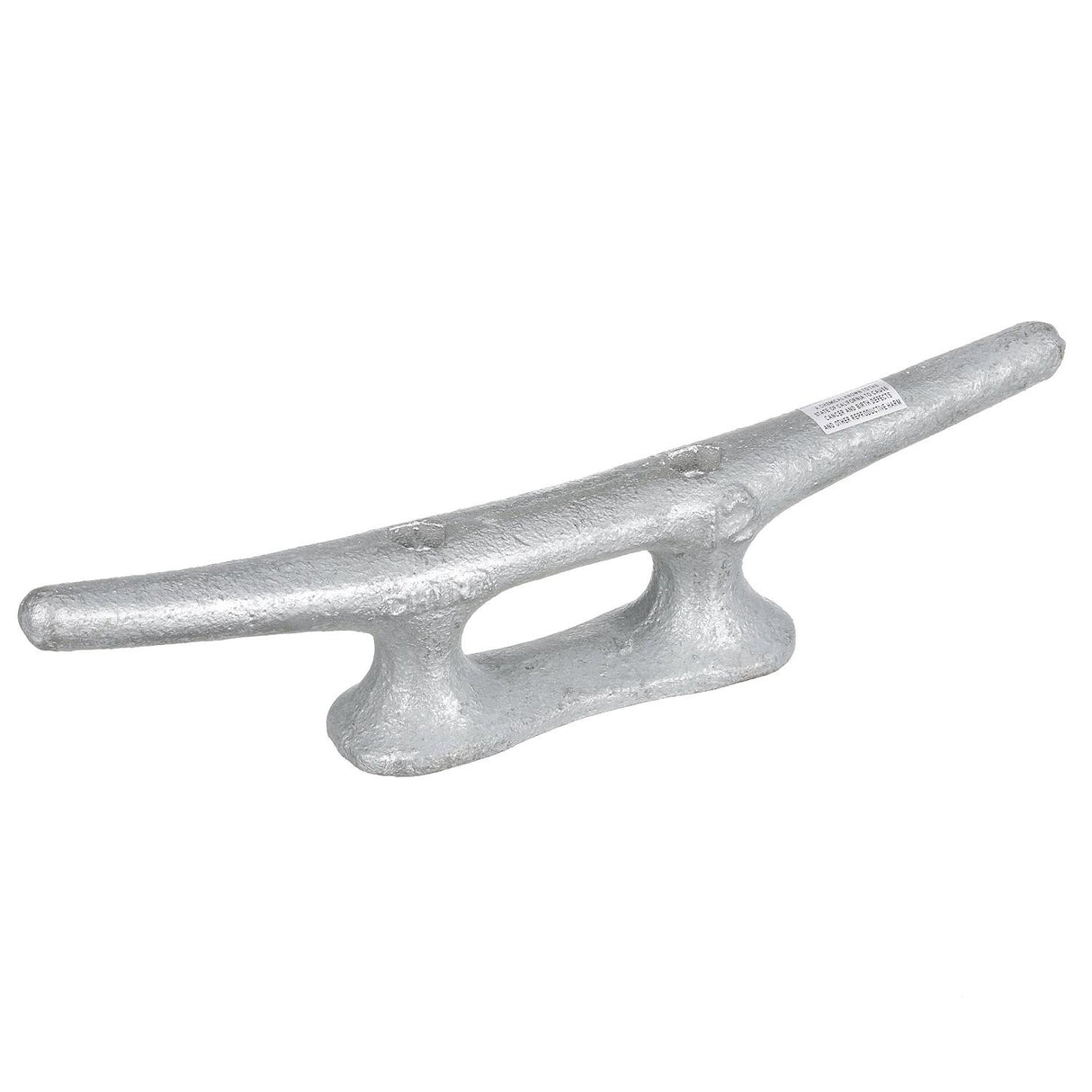 Seachoice Open Base Dock Cleat, Galvanized Gray Iron, 12 In.