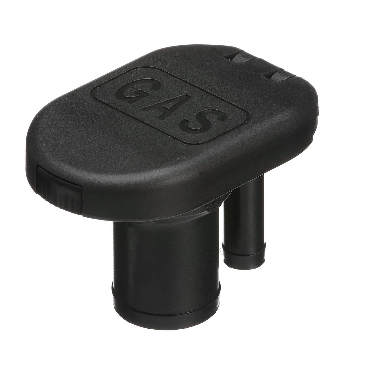 Seachoice 32061 Deck Mount Gas Fill Plate w/ Vent, Hinged Flip-Top, Molded Black Plastic