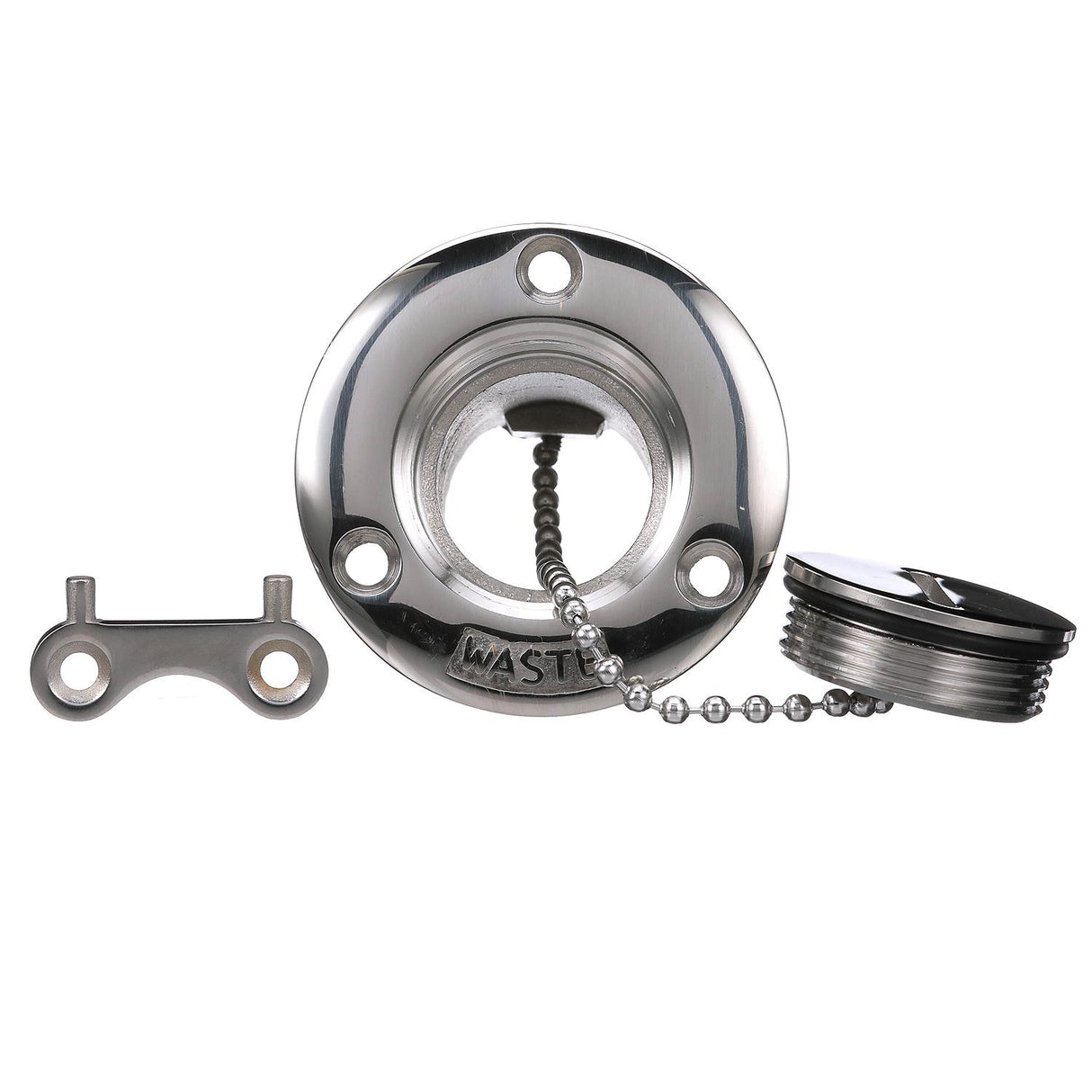 Seachoice Corrosion-Resistant Cast 316 Stainless Steel Deck Fill Waste Fill w/ Cap