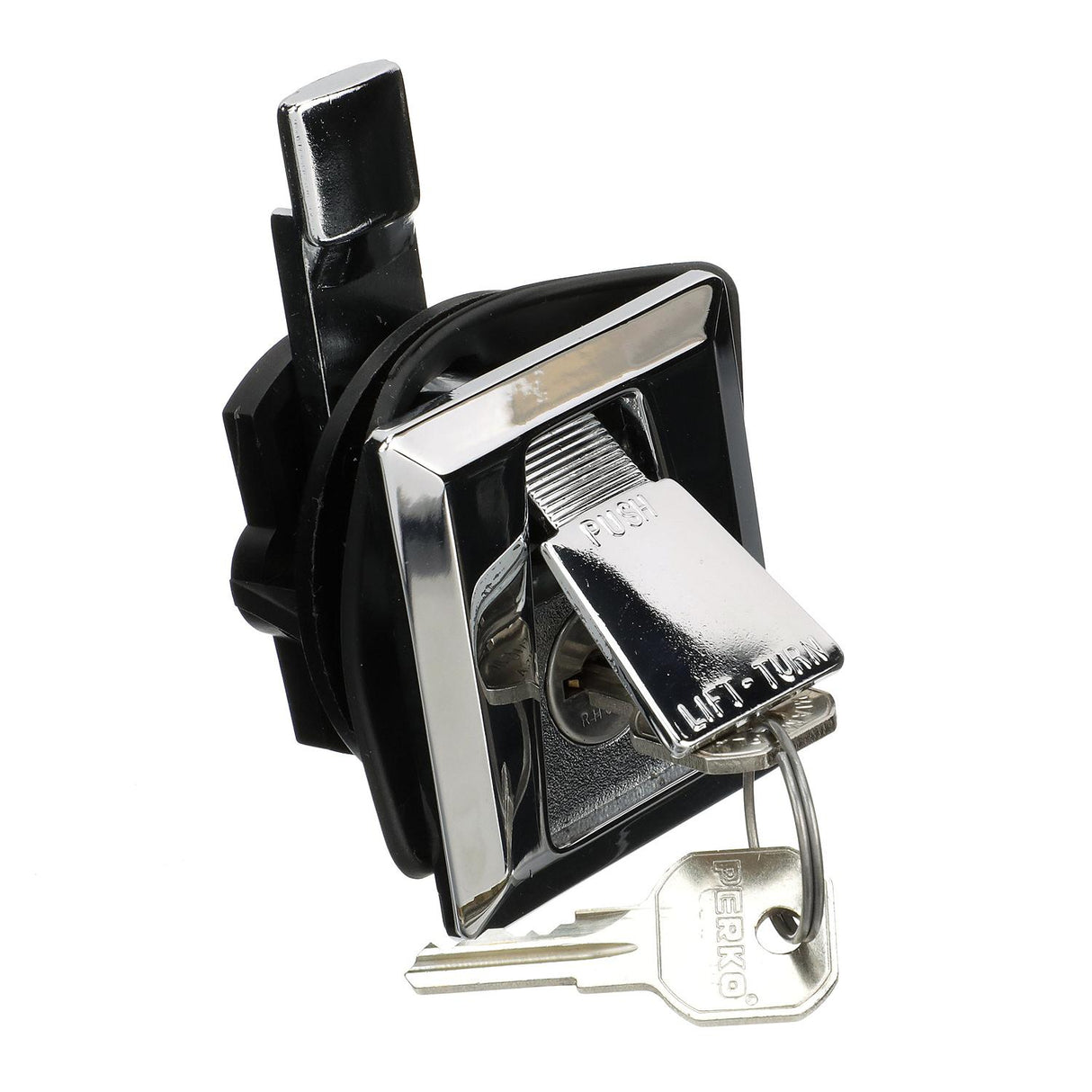 Seachoice Flush Mount Lock w/ Keys, Chrome-Plated Zinc, Requires 1-5/8 In. Cutout