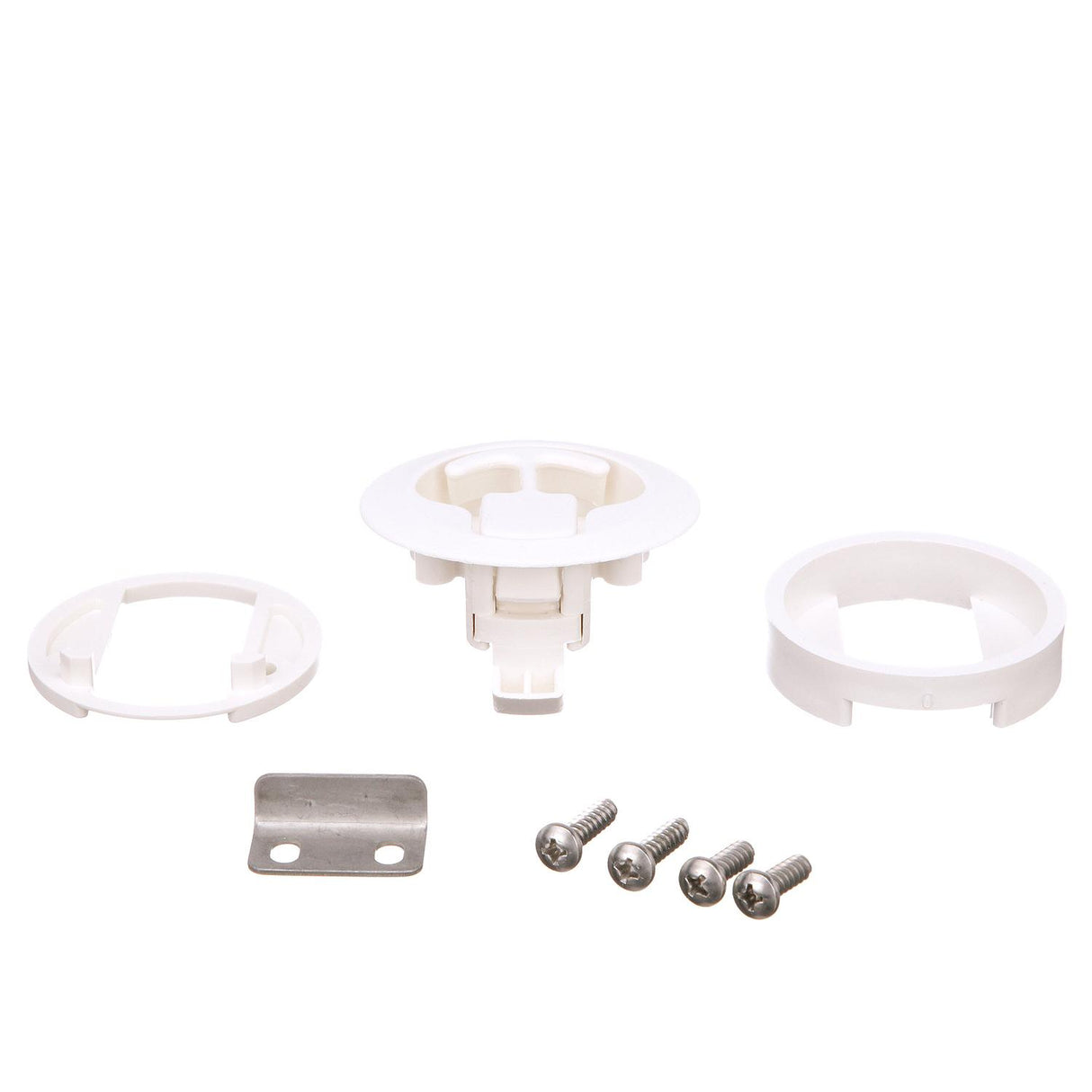 Seachoice 35521 Flush Mount Slam Latch, Rust-Free White Plastic, 2 in. Diameter